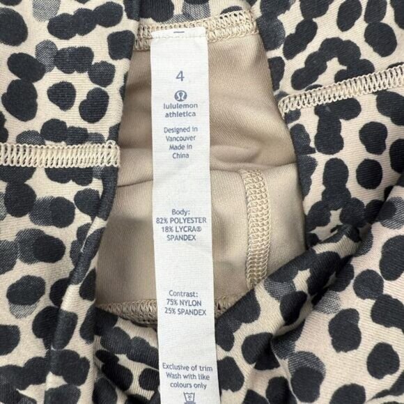 LULULEMON High Times Pant Wrap Mesh Size 4 Ace Spot Grain Black - Picture 4 of 7